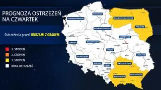 Prognoza zagrożeń IMGW na czwartek