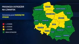 Prognoza zagrożeń IMGW na czwartek