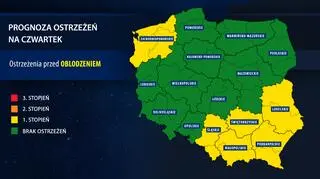 Prognoza zagrożeń IMGW na czwartek