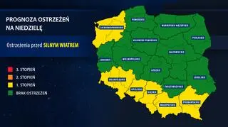 Prognoza zagrożeń IMGW na niedzielę