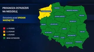 Prognoza zagrożeń IMGW na niedzielę