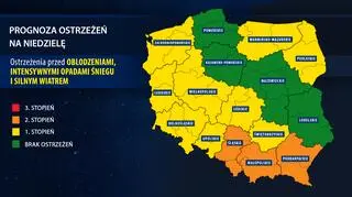 Prognoza zagrożeń IMGW na niedzielę