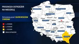Prognoza zagrożeń IMGW na niedzielę