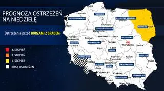 Prognoza zagrożeń IMGW na niedzielę