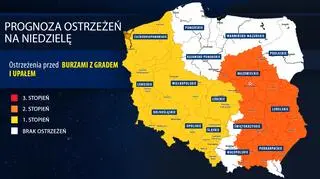 Prognoza zagrożeń IMGW na niedzielę