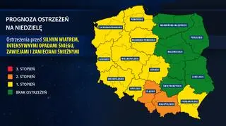 Prognoza zagrożeń IMGW na niedzielę