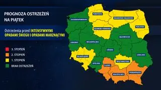 Prognoza zagrożeń IMGW na piątek
