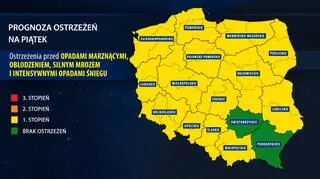 Prognoza zagrożeń IMGW na piątek