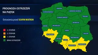 Prognoza zagrożeń IMGW na piątek