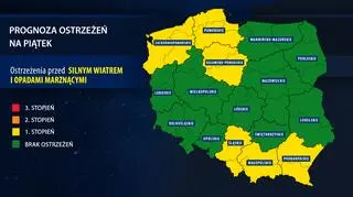 Prognoza zagrożeń IMGW na piątek