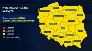 Prognoza zagrożeń IMGW na piątek
