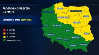 Prognoza zagrożeń IMGW na piątek