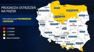 Prognoza zagrożeń IMGW na piątek