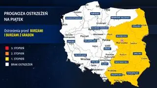 Prognoza zagrożeń IMGW na piątek