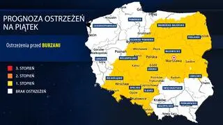 Prognoza zagrożeń IMGW na piątek