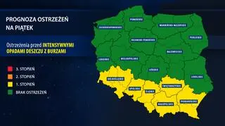 Prognoza zagrożeń IMGW na piątek