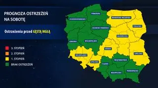 Prognoza zagrożeń IMGW na sobotę