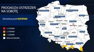 Prognoza zagrożeń IMGW na sobotę