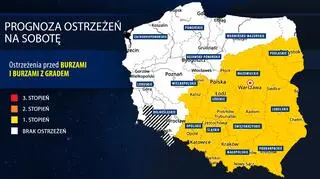 Prognoza zagrożeń IMGW na sobotę