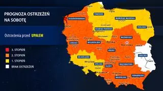 Prognoza zagrożeń IMGW na sobotę