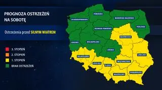 Prognoza zagrożeń IMGW na sobotę