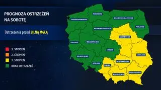 Prognoza zagrożeń IMGW na sobotę
