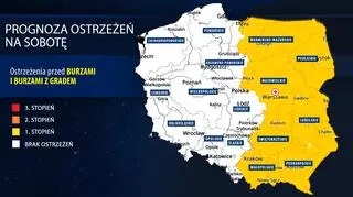 Prognoza zagrożeń IMGW na sobotę