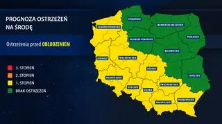 Prognoza zagrożeń IMGW na środę