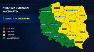 Prognoza zagrożeń na czwartek