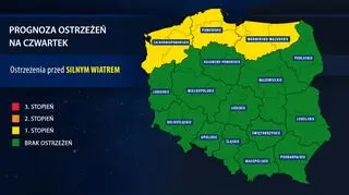 Prognoza zagrożeń na czwartek