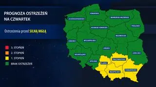 Prognoza zagrożeń na czwartek