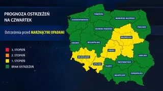 Prognoza zagrożeń na czwartek (IMGW)