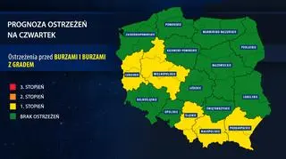 Prognoza zagrożeń na czwartek (IMGW)
