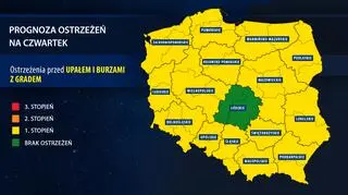 Prognoza zagrożeń na czwartek (IMGW)