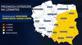 Prognoza zagrożeń na czwartek