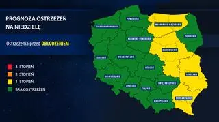 Prognoza zagrożeń na niedzielę
