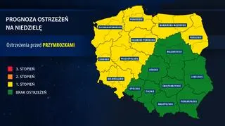 Prognoza zagrożeń na niedzielę
