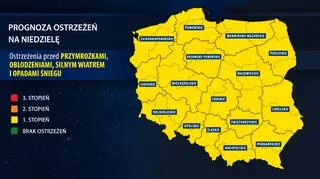 Prognoza zagrożeń na niedzielę