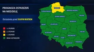 Prognoza zagrożeń na niedzielę 