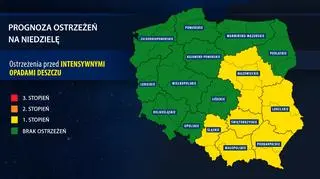 Prognoza zagrożeń na niedzielę