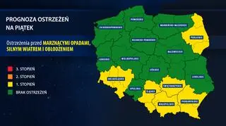 Prognoza zagrożeń na piątek