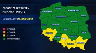 Prognoza zagrożeń na piątek i sobotę