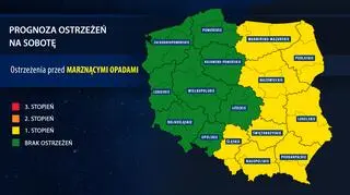 Prognoza zagrożeń na sobotę
