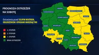 Prognoza zagrożeń na sobotę