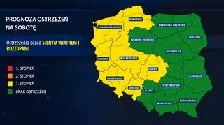 Prognoza zagrożeń na sobotę