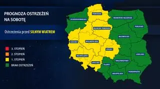 Prognoza zagrożeń na sobotę