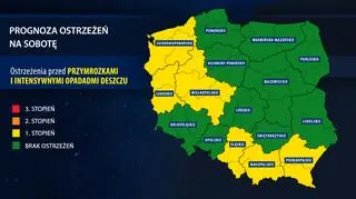 Prognoza zagrożeń na sobotę