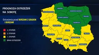 Prognoza zagrożeń na sobotę