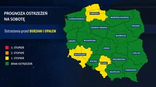 Prognoza zagrożeń na sobotę