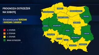 Prognoza zagrożeń na sobotę